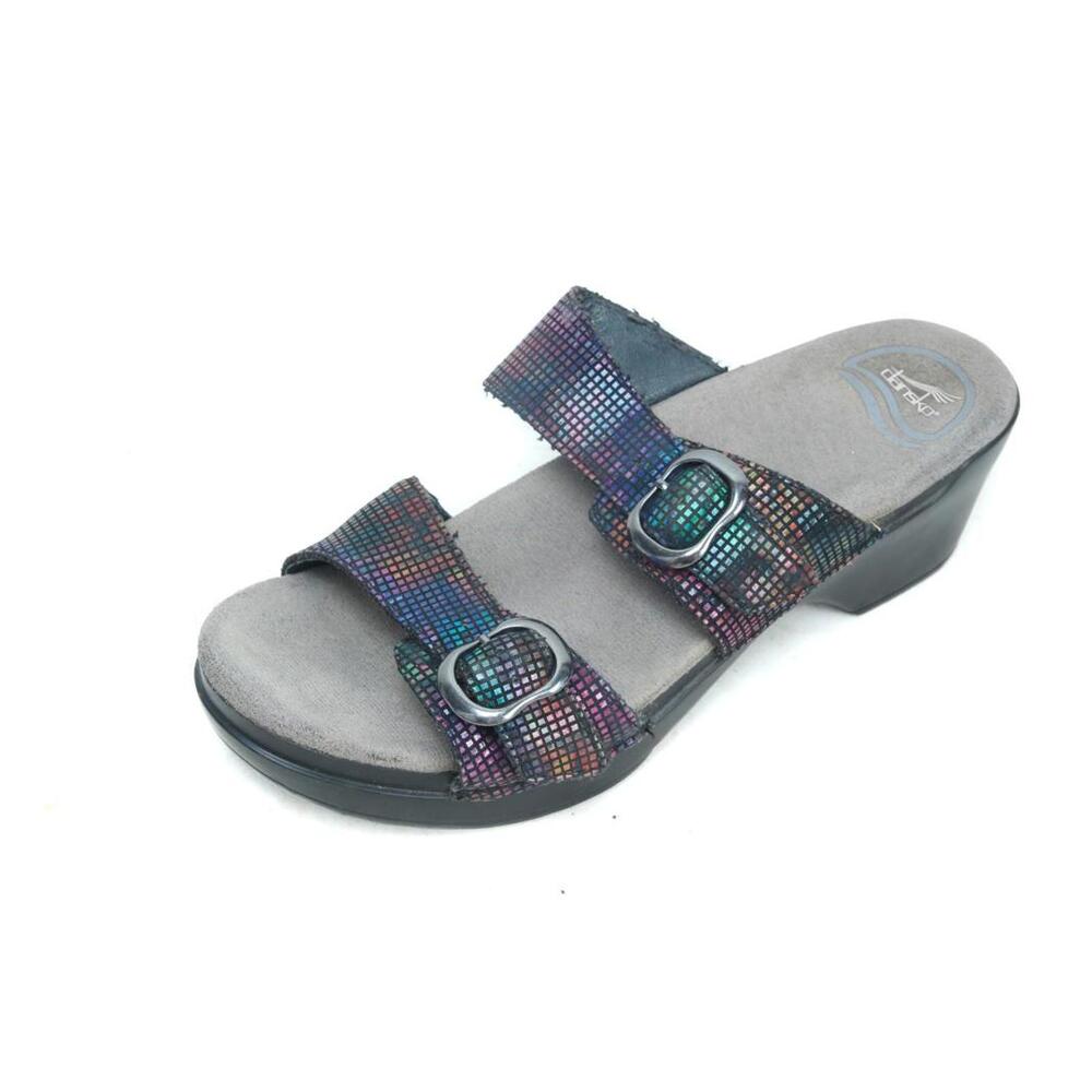 Dansko Sophie sandals shoes slip on leather black women's 39 us 8.5-9